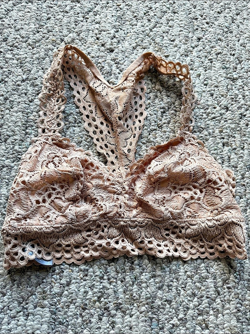 aerie Lace Bralette Brown Small